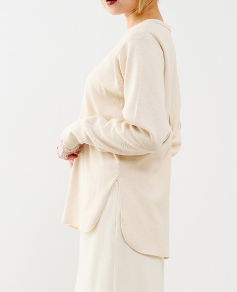 【A_/エース】バックツイストデザインクルーネックカットソー 詳細画像 オフホワイト 4