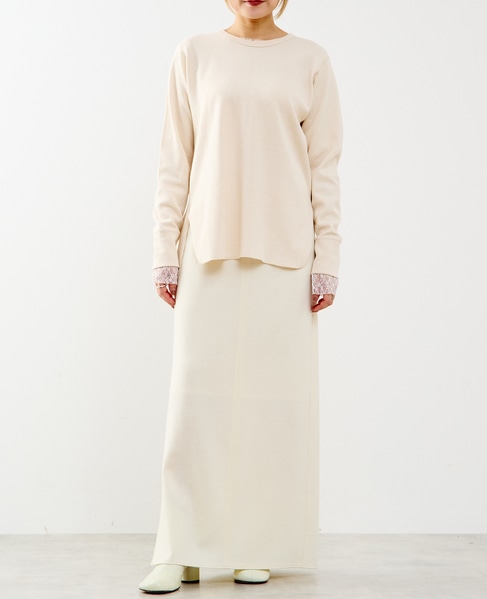 【A_/エース】バックツイストデザインクルーネックカットソー 詳細画像 オフホワイト 5