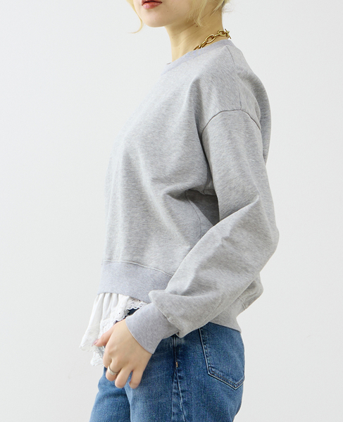 サテンドッキングスウェット 詳細画像 トップグレー 4