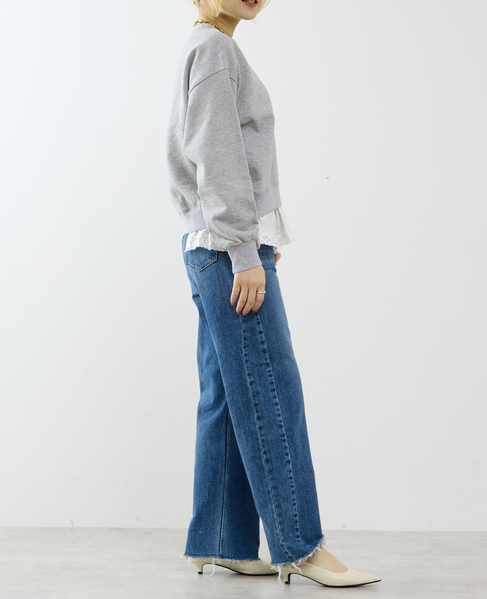 サテンドッキングスウェット 詳細画像 トップグレー 8