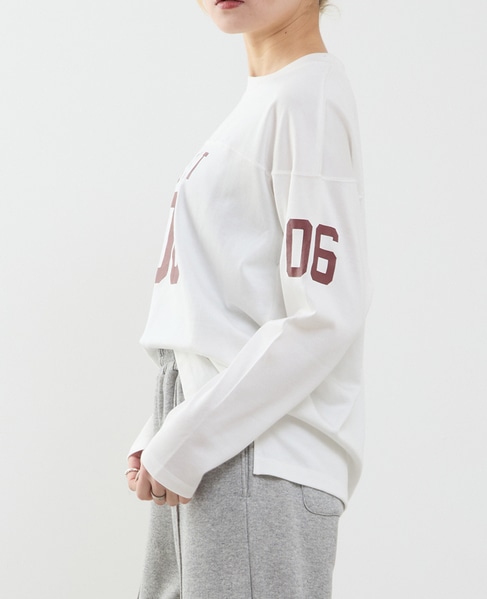 フットボールロングTシャツ 詳細画像 ホワイト 2