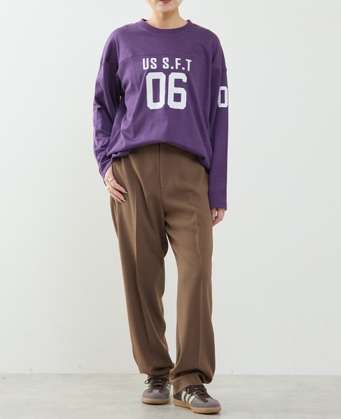フットボールロングTシャツ 詳細画像 パープル 5
