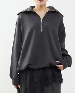 【A_/エース】ハーフジッププルオーバー