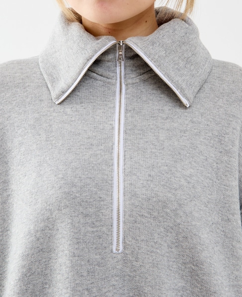 【A_/エース】ハーフジッププルオーバー 詳細画像 杢グレー 10