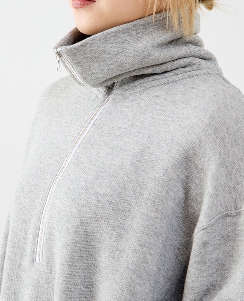 【A_/エース】ハーフジッププルオーバー 詳細画像 杢グレー 12