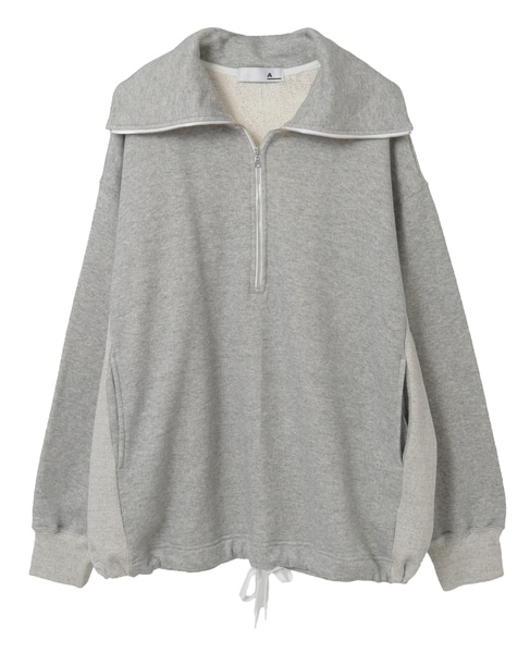 【A_/エース】ハーフジッププルオーバー 詳細画像 杢グレー 17