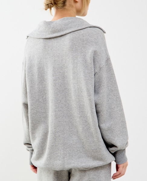 【A_/エース】ハーフジッププルオーバー 詳細画像 杢グレー 4