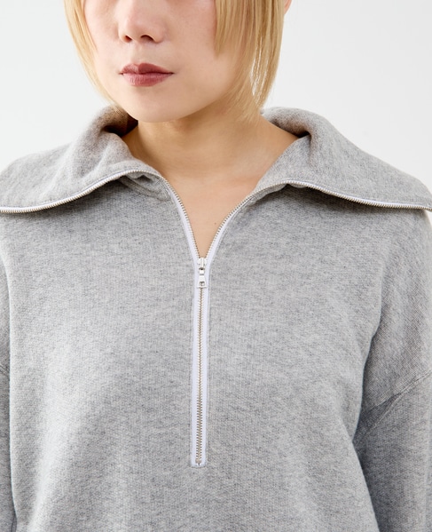 【A_/エース】ハーフジッププルオーバー 詳細画像 杢グレー 9