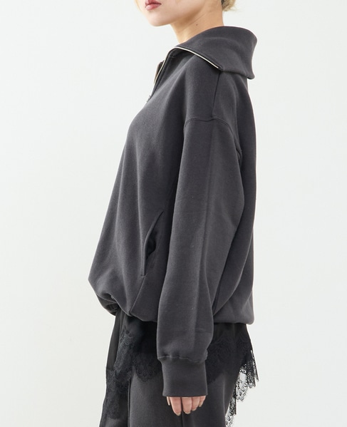 【A_/エース】ハーフジッププルオーバー 詳細画像 ブラック 3