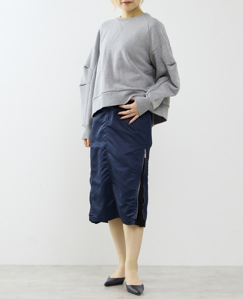 【A_/エース】タック裏毛プルオーバー 詳細画像 杢グレー 10