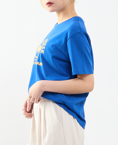 ヴィンテージライクプリントTシャツ 詳細画像 ブルー 2