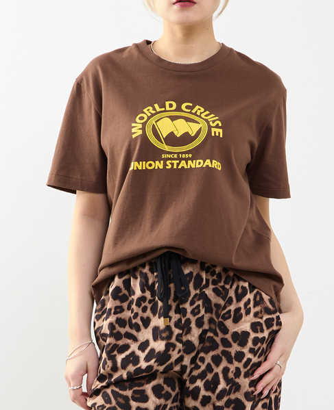 ヴィンテージライクプリントTシャツ 詳細画像 ブラウン 1