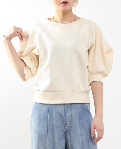 袖ボリュームスウェット 詳細画像 オフホワイト 1