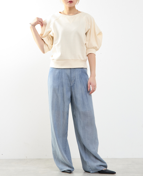 袖ボリュームスウェット 詳細画像 オフホワイト 4