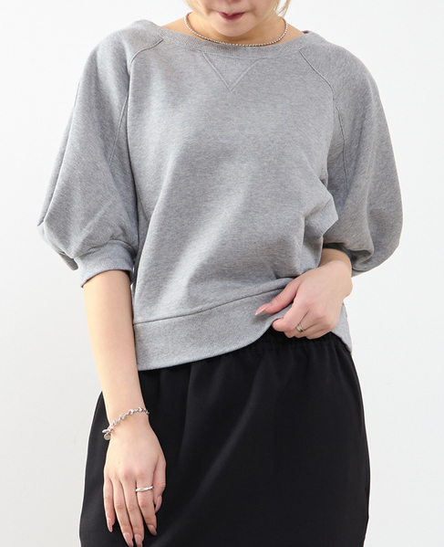 袖ボリュームスウェット 詳細画像 トップグレー 1