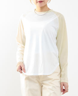 【A_/エース】カーブヘムベースボールTシャツ