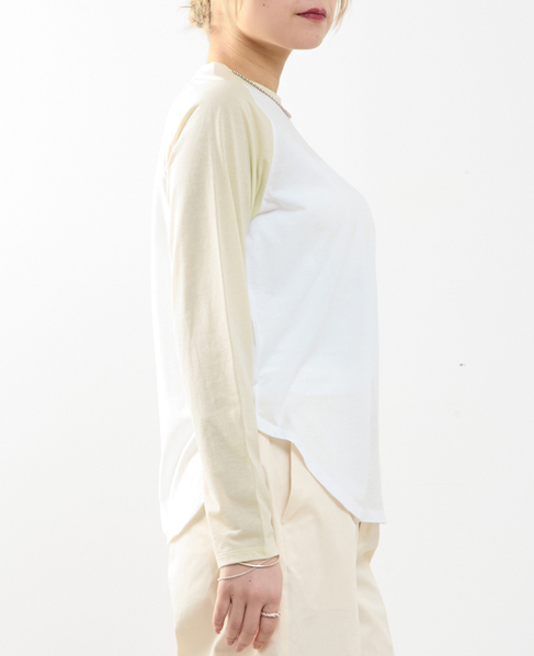【A_/エース】カーブヘムベースボールTシャツ 詳細画像 オフホワイト 2