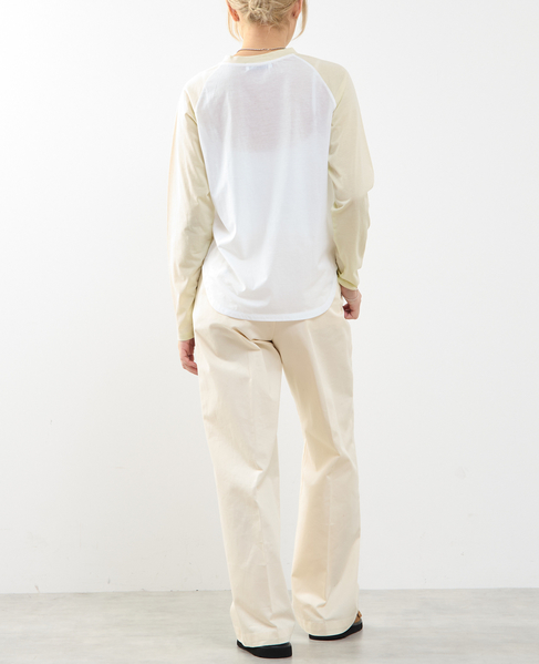 【A_/エース】カーブヘムベースボールTシャツ 詳細画像 オフホワイト 6