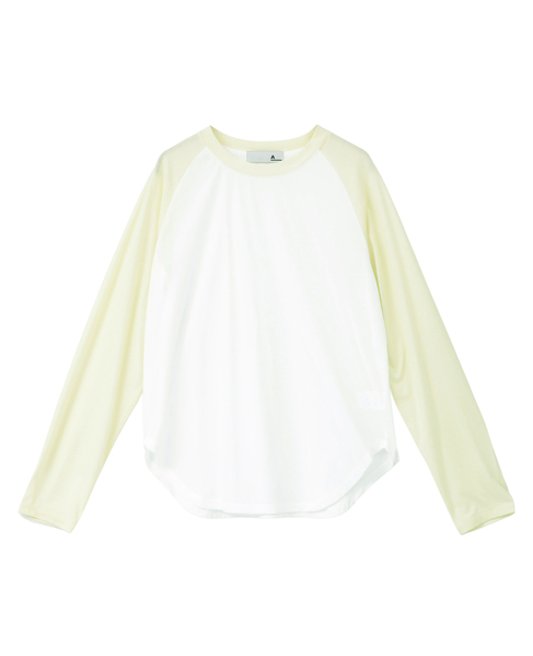 【A_/エース】カーブヘムベースボールTシャツ 詳細画像 オフホワイト 9