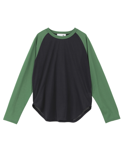 【A_/エース】カーブヘムベースボールTシャツ 詳細画像 ネイビー 9