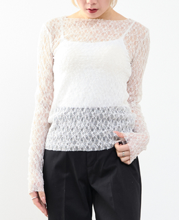 【A_/エース】ストレッチレースプルオーバー