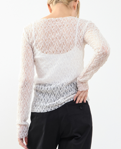 【A_/エース】ストレッチレースプルオーバー 詳細画像 オフホワイト 3