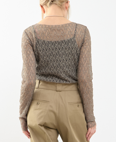 【A_/エース】ストレッチレースプルオーバー 詳細画像 カーキ 3