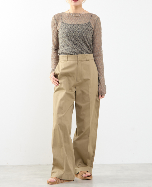 【A_/エース】ストレッチレースプルオーバー 詳細画像 カーキ 4