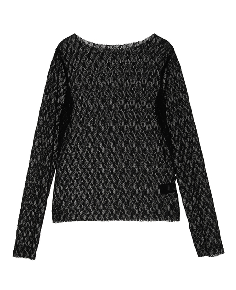 【A_/エース】ストレッチレースプルオーバー 詳細画像 ブラック 10