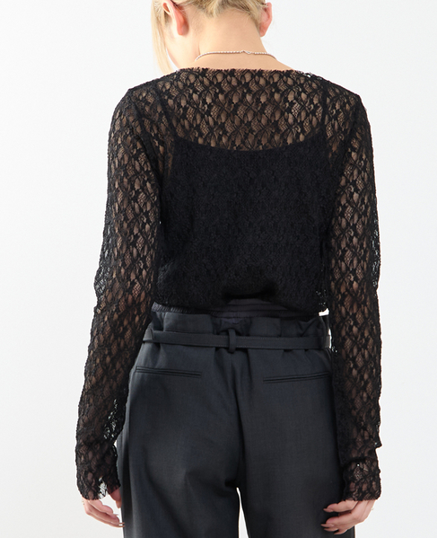【A_/エース】ストレッチレースプルオーバー 詳細画像 ブラック 3