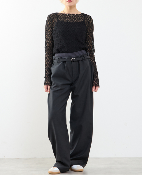 【A_/エース】ストレッチレースプルオーバー 詳細画像 ブラック 4