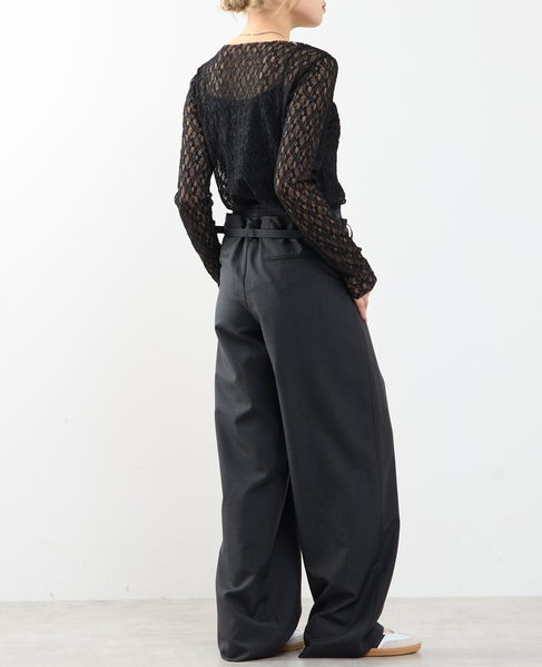 【A_/エース】ストレッチレースプルオーバー 詳細画像 ブラック 8