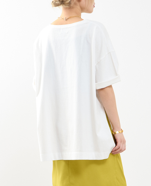 《定番》顔料染プリントTシャツ 詳細画像 オフホワイト 3