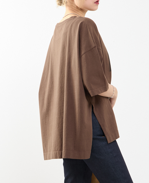 《定番》顔料染プリントTシャツ 詳細画像 ブラウン 2