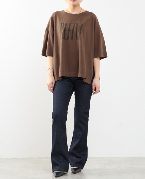 《定番》顔料染プリントTシャツ 詳細画像 ブラウン 5