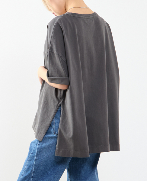 《定番》顔料染プリントTシャツ 詳細画像 チャコールグレー 2