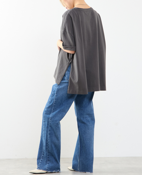 《定番》顔料染プリントTシャツ 詳細画像 チャコールグレー 6