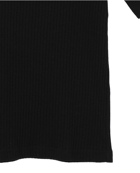 ランダムリブ5分袖Tシャツ 詳細画像 ブラック 13