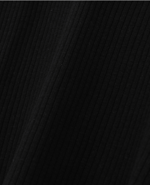 ランダムリブ5分袖Tシャツ 詳細画像 ブラック 14