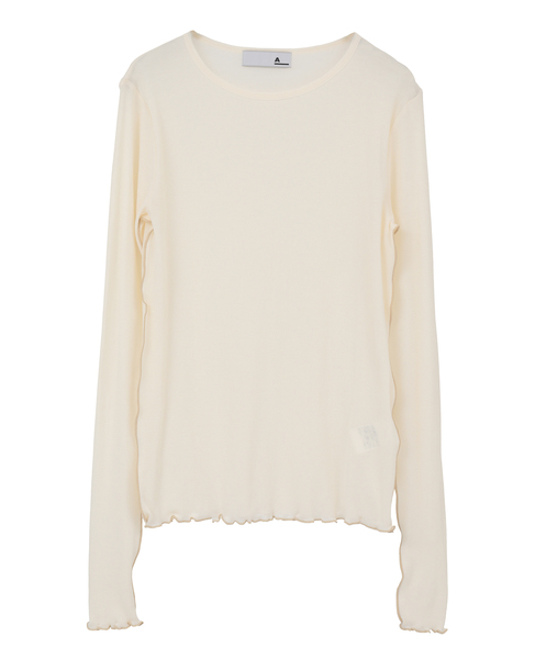 【A_/エース】シアーリブソフトテレコプルオーバー 詳細画像 オフホワイト 1