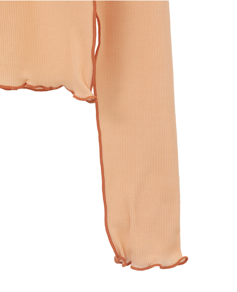 【A_/エース】シアーリブソフトテレコプルオーバー 詳細画像 オレンジ 4