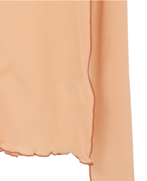 【A_/エース】シアーリブソフトテレコプルオーバー 詳細画像 オレンジ 5