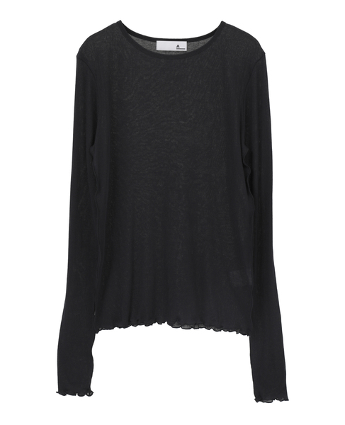 【A_/エース】シアーリブソフトテレコプルオーバー 詳細画像 ネイビー 1