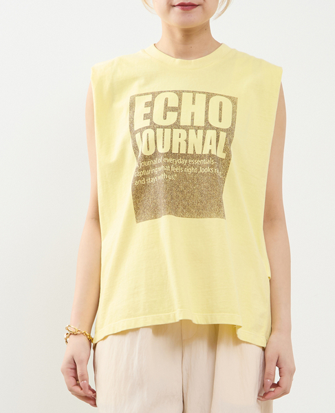 ピグメントノースリーブTシャツ 詳細画像 イエロー 1