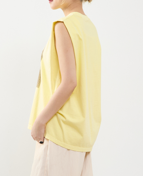 ピグメントノースリーブTシャツ 詳細画像 イエロー 2