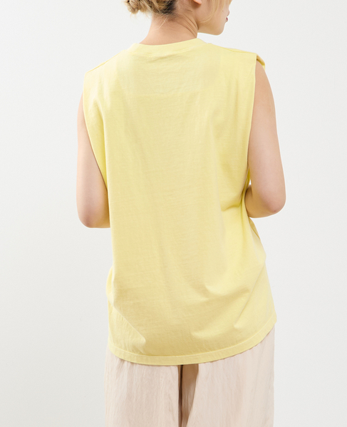 ピグメントノースリーブTシャツ 詳細画像 イエロー 3