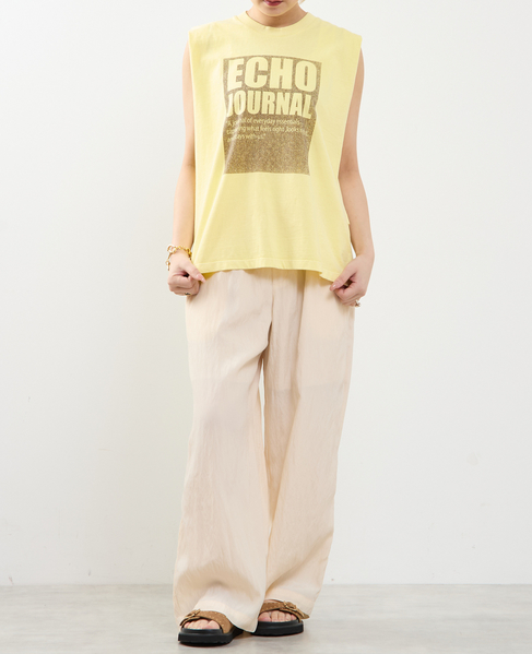 ピグメントノースリーブTシャツ 詳細画像 イエロー 5