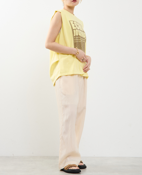 ピグメントノースリーブTシャツ 詳細画像 イエロー 8