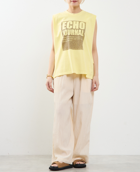 ピグメントノースリーブTシャツ 詳細画像 イエロー 9