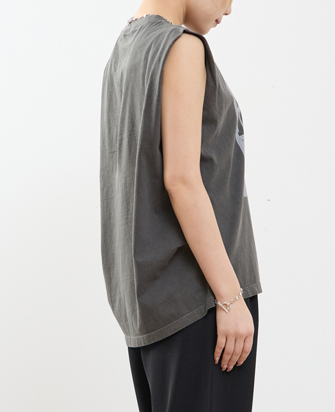 ピグメントノースリーブTシャツ 詳細画像 チャコールグレー 2